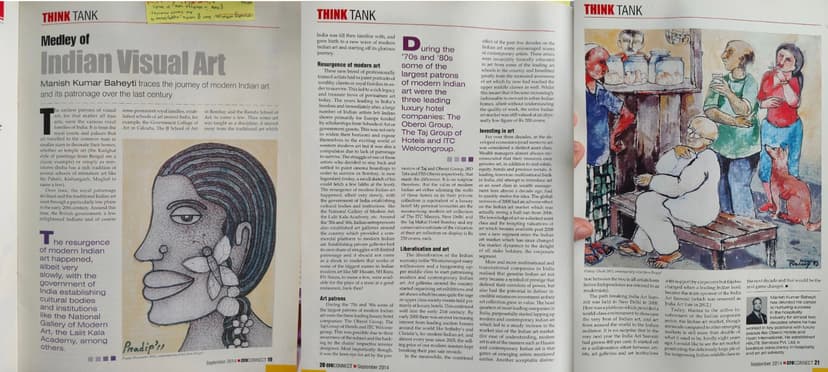 Medley of Indian Visual Art - CFO Connect September 2014, Haute Services media coverage